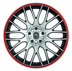 KARIZZMA Mattblack-polished / Color Trim rot 7.5x17