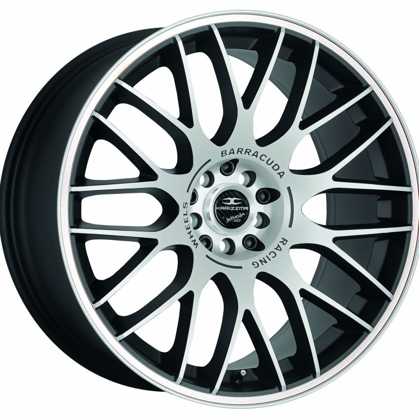 KARIZZMA Mattblack-polished / Color Trim weiss 8.5x19