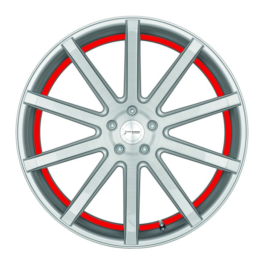 DEVILLE Silver-brushed-Surface/ undercut Color Trim rot 9x20