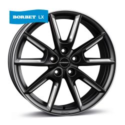 LX18 black matt silver spoke rim 8.0x18