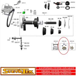 Kiinnityslaippa keskireiättömille vanteille 36 ja 40 mm akselille