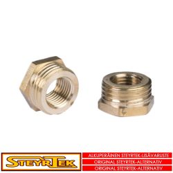 Muuntonippa 1/2" uros kierteestä 1/4" naaraaseen