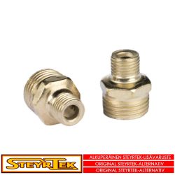 Muuntonippa 1/2" uros kierteestä 1/4" urokseen