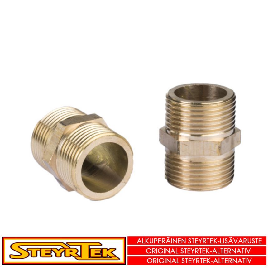 Jatkonippa 3/4" uros kierteestä 3/4" urokseen